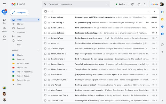 This will be the new look of Gmail