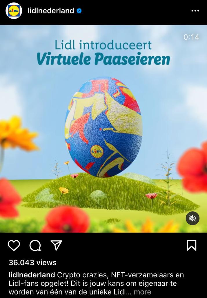 Lidl is going to auction digital NFT Easter eggs April