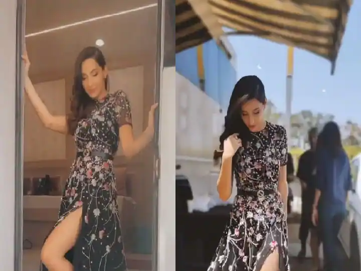 Wearing a high-cut Thai dress, Nora Fatehi walked a little like this, the viewers' hearts were jammed!

