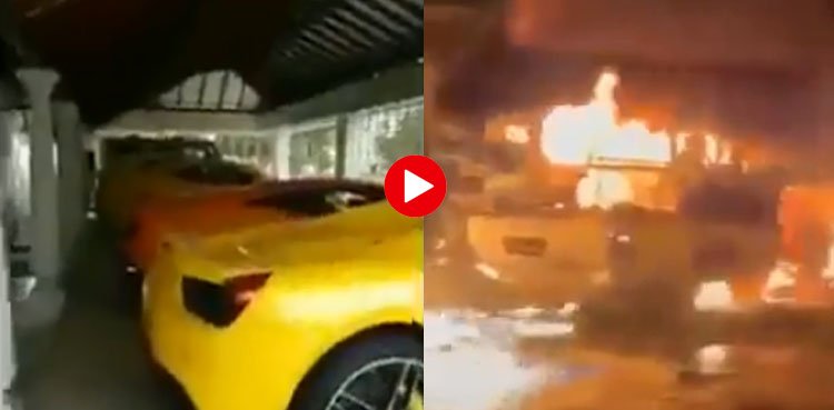 Fact check: Protesters burn luxury cars of Raja Pakse's son?
