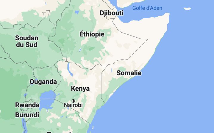 Map of Somalia, a country located in the Horn of Africa.  (GOOGLE MAPS)