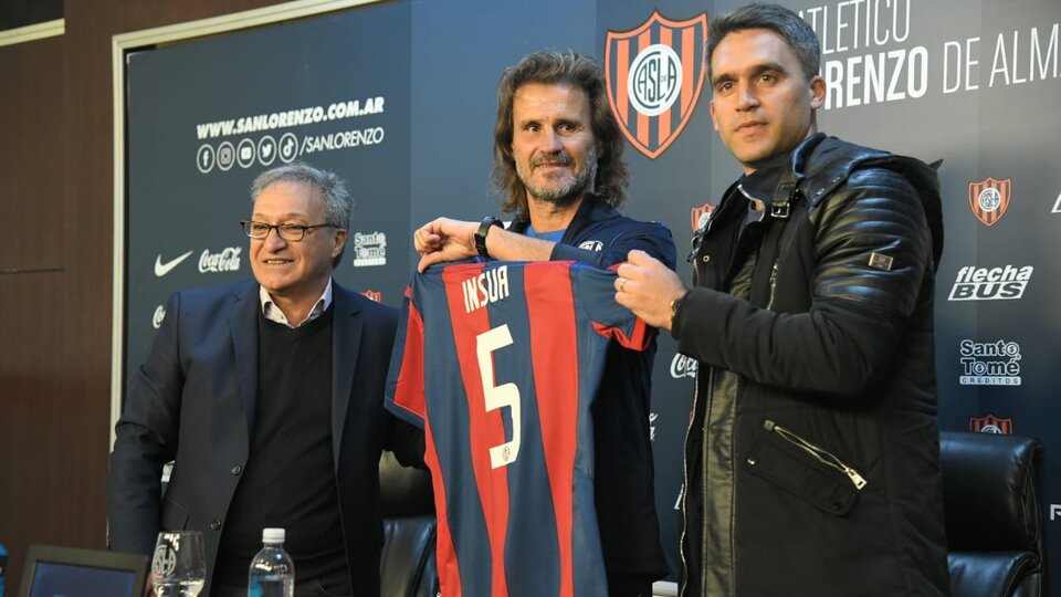 Insúa and his motto for the new San Lorenzo: "talk little and work a lot"
