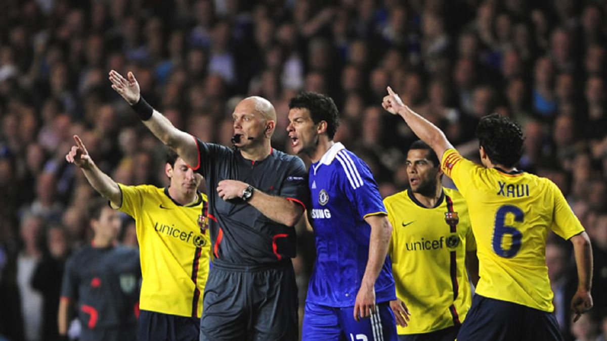 Ovrebo admite que se equivocó en el Chelsea-Barça de 2009