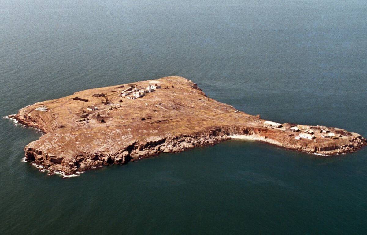 Serpents' Island, a disputed strategic point in the Black Sea
