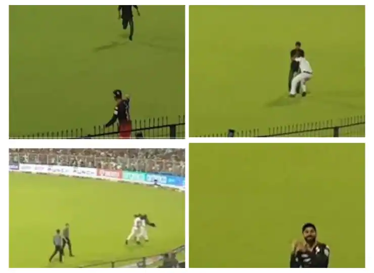 When the police took away the fan that was running towards Kohli, this is how the star hitter reacted

