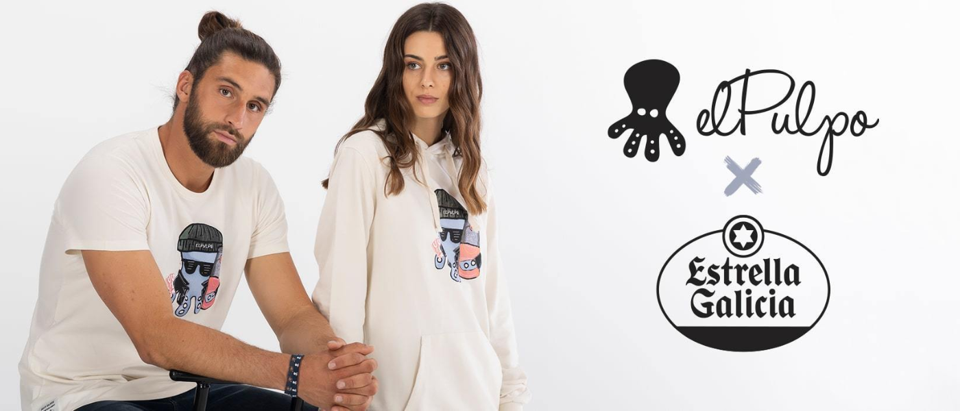 Estrella Galicia launches a clothing collection with elPulpo
