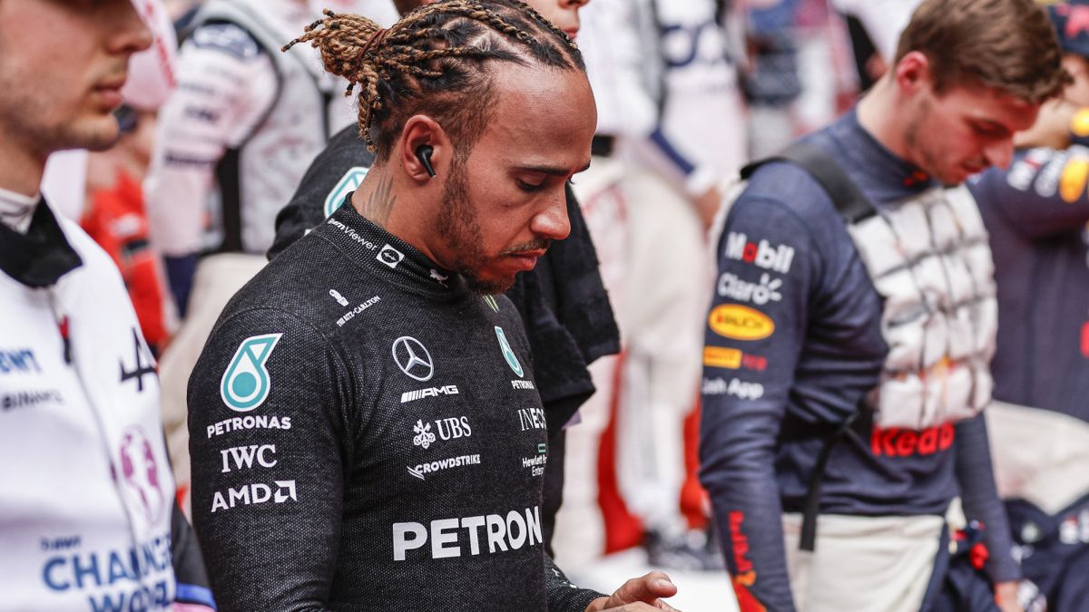 Hamilton en los momentos previos a la carrera en el GP de Mónaco