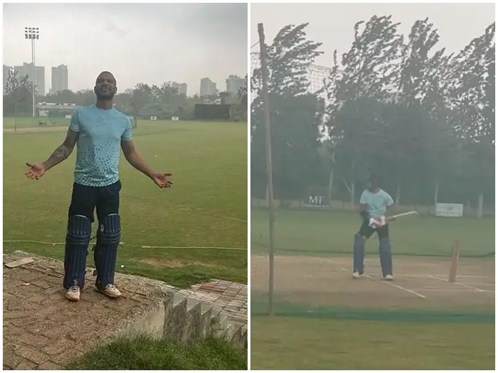 Shikhar Dhawan returns to the networks, batting video shared on social networks

