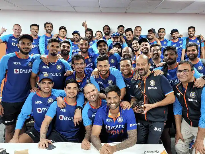 After the devastation, there was enthusiasm in the Indian locker room, see interesting show in the video


