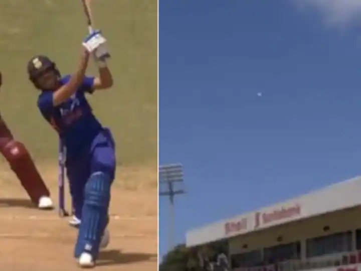 IND vs WI: Shubman Gill hit a 104-yard six, everyone was shocked to see the shot

