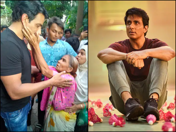 Sonu Sood celebrated her 49th birthday outside the house amidst a crowd of fans.

