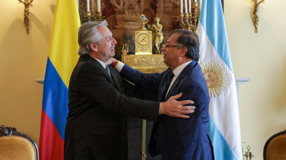 The back room of the meeting between Alberto Fernández and Gustavo Petro
