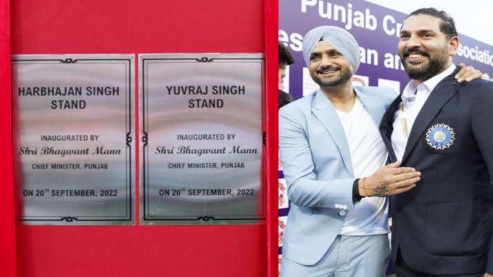 Yuvraj Harbhajan – Before the India-Australia match, Yuvraj-Harbhajan was honored at PCA Stadium, their names were 2 pavilions

