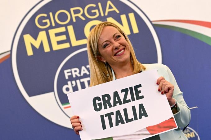 European far-right celebrates victory of Giorgia Meloni in Italy