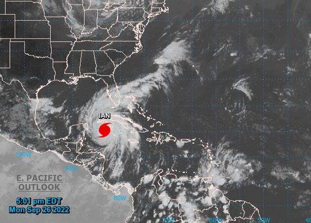 El huracán Ian llegará de categoría 3 en la madrugada del martes a Cuba
