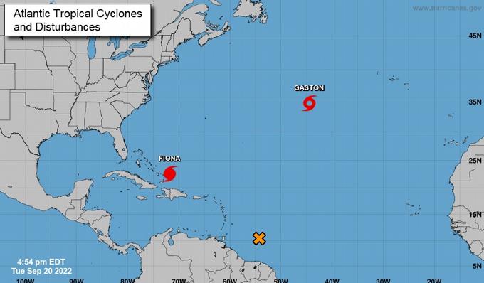 Storm Gastón forms in the Atlantic while Fiona threatens the Bahamas

