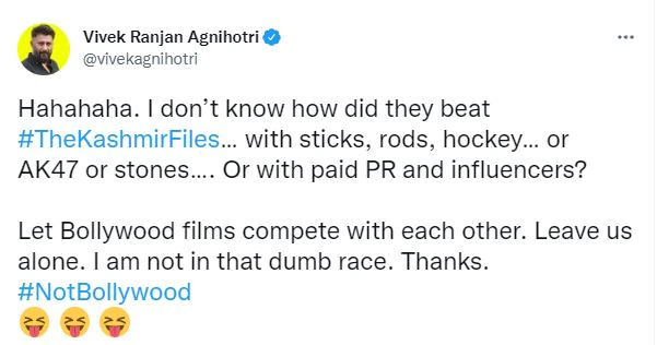 Vivek Agnihotris anger erupts as Brahmastra breaks The Kashmir Files