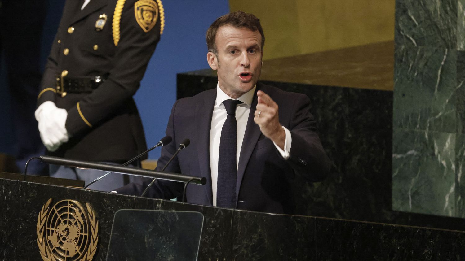War in Ukraine: at the UN, Emmanuel Macron denounces a 