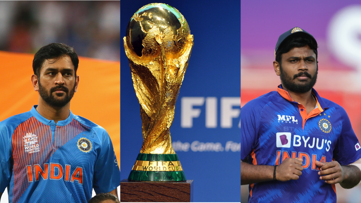Sanju and Dhoni's charm was also seen at the FIFA World Cup, the pictures went viral on social media.

