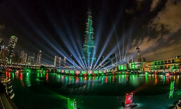  New Year celebration;  The Burj Khalifa will host the world's largest laser light show
