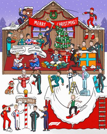 F1 Christmas card.
