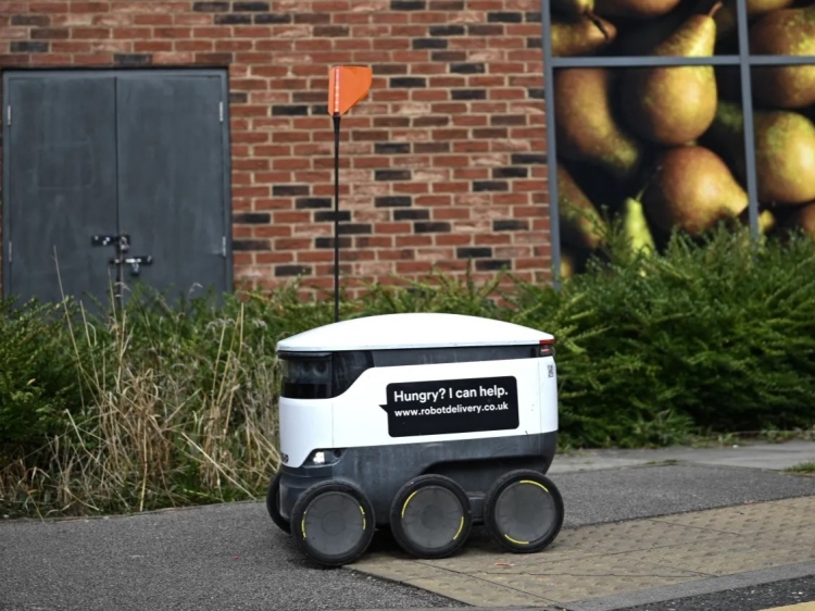 Delivery robots have an unexpected problem when arriving at a traffic light

