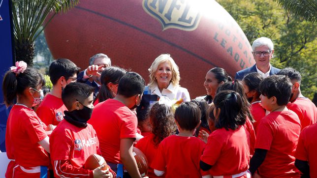 Jill Biden seeks to empower women through flag football
