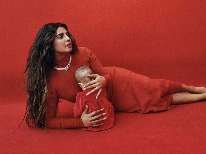 Priyanka Chopra did the first photo shoot with her daughter, Malti's face was also not shown to fans this time


