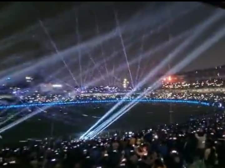 Video: 'Laser show' seen at Eden Gardens after India win over Sri Lanka, Ganguly praised

