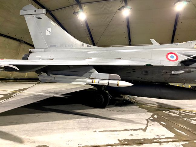 The Rafales are armed with MICA air-to-air missiles