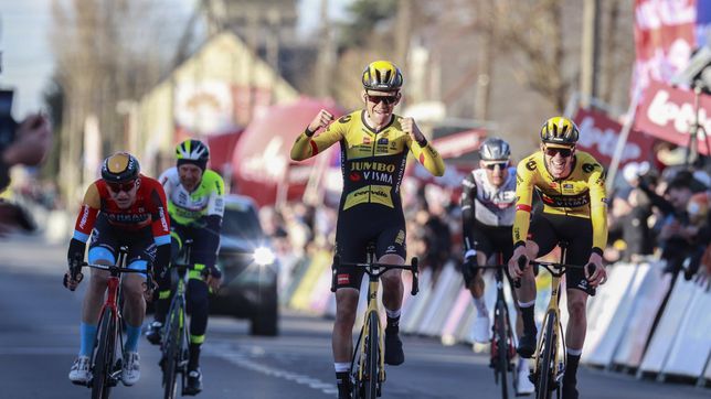 Benoot joins the party by winning in Kuurne with a double from Jumbo
