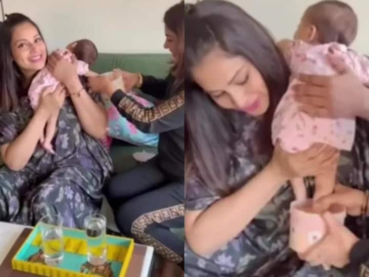 Bipasha Basu plastered her daughter Devi's hands and feet, shared the video and said: This is the best gift

