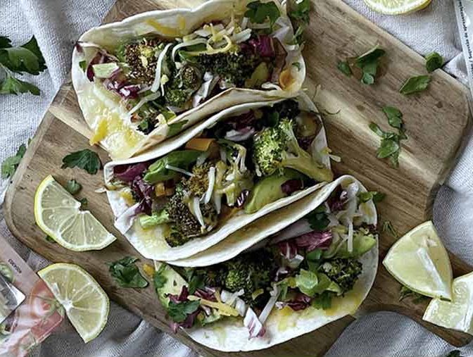 Grilled Broccoli and Avocado Tacos


