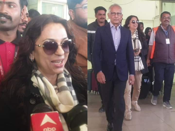 Juhi Chawla arrived at the Suryagarh Hotel with her husband and said, 