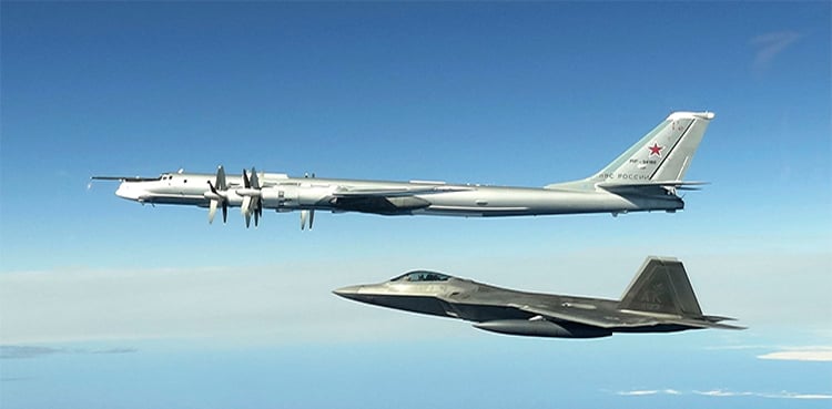 Russian and North American planes face off
