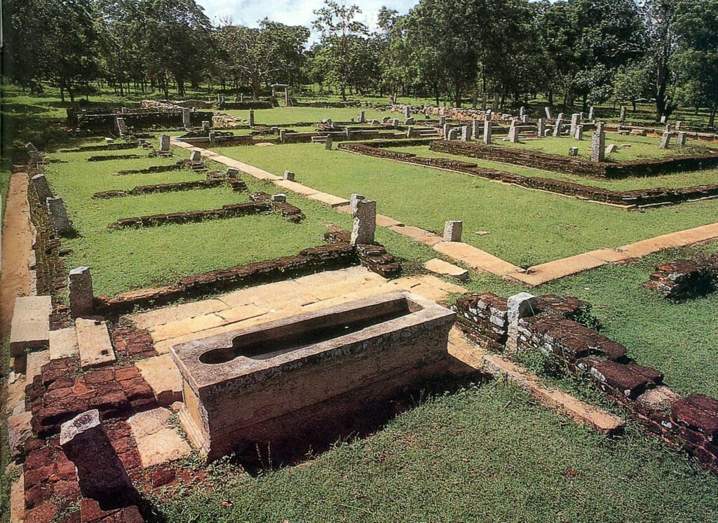 Ruins of a Buddhist hospital in present-day Sri Lanka