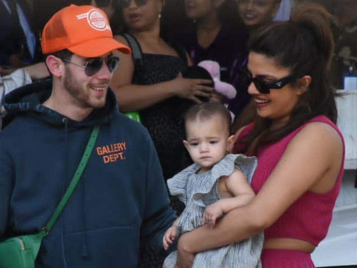 Priyanka Chopra arrived at her maternal home with her daughter and husband, posed with Nick Jonas and Malti

