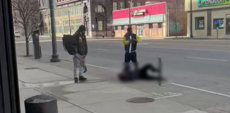 A homeless man was shot in the head and killed
