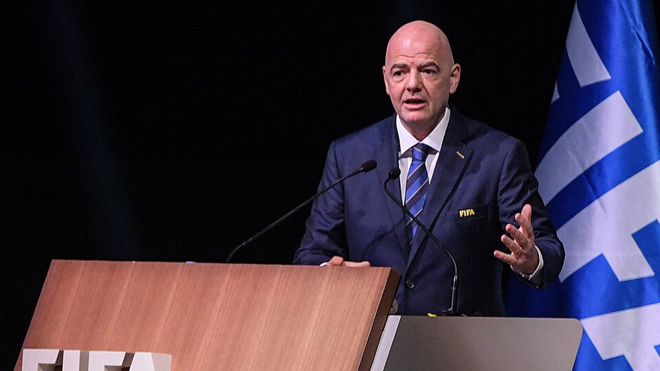 Infantino was re-elected by acclamation as FIFA president
