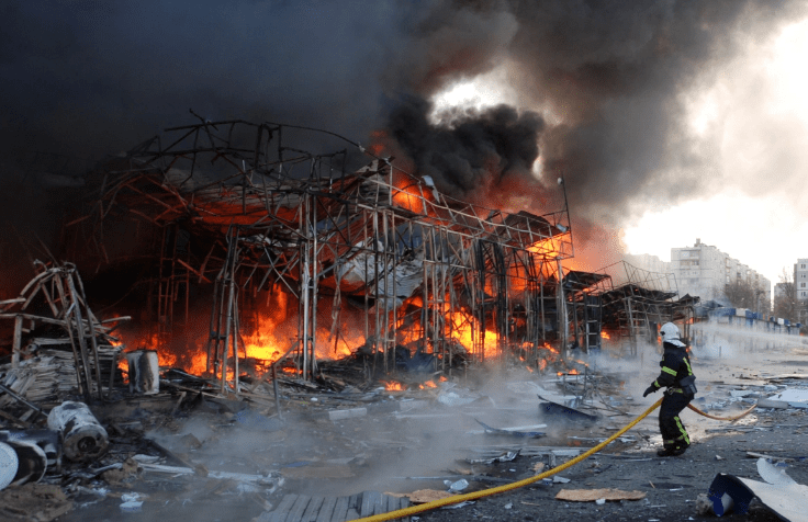Russian bombing of Ukrainian cities, damage to important installations
