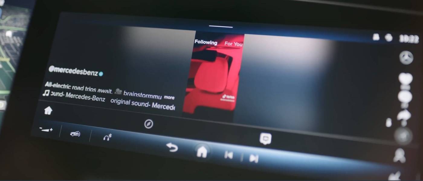 TikTok brings entertainment to Mercedes-Benz cars
