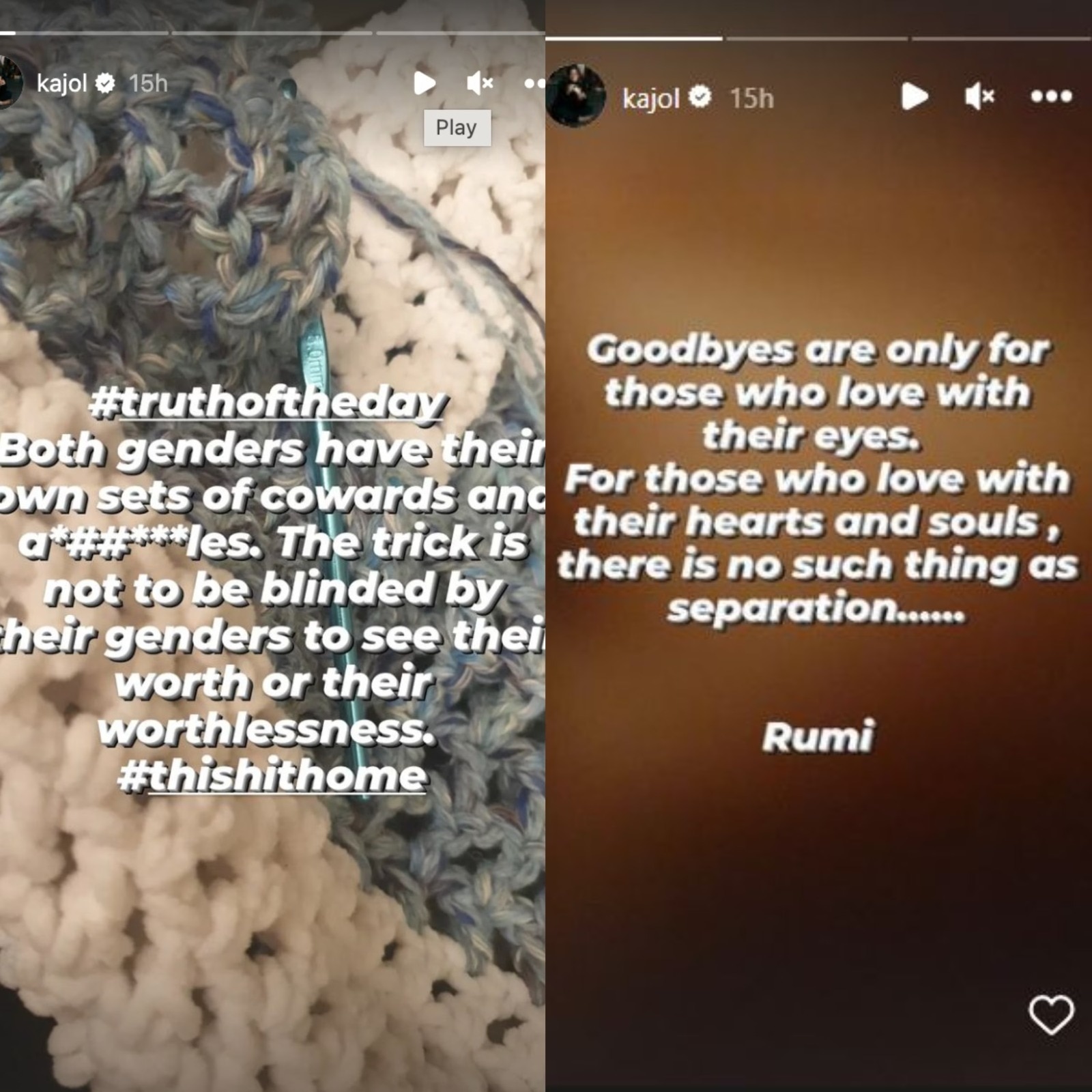 Kajol got mad at trolls sharing a cryptic post the