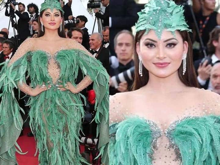 Some parrots, some reminded of Jatayu, users were amazed after seeing Urvashi's look in Cannes

