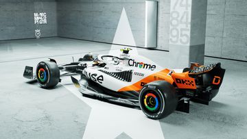 McLaren's special livery for the 2023 Monaco GP.