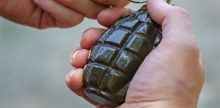 A terrible explosion caused by the explosion of an old grenade in the house
