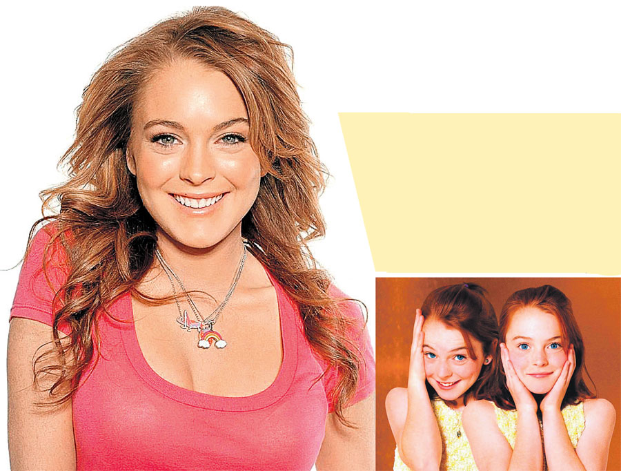 Lindsay Lohan in The Twins played Hallie and Annie, two twins who look like two peas in a pod, who were separated shortly after birth due to their parents' divorce.