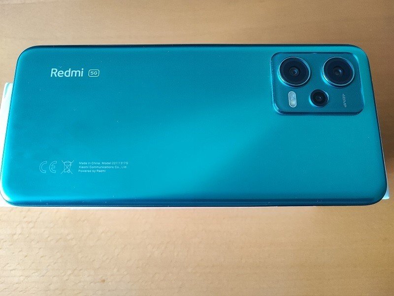 Image of the rear panel of the Redmi Note 12 5G