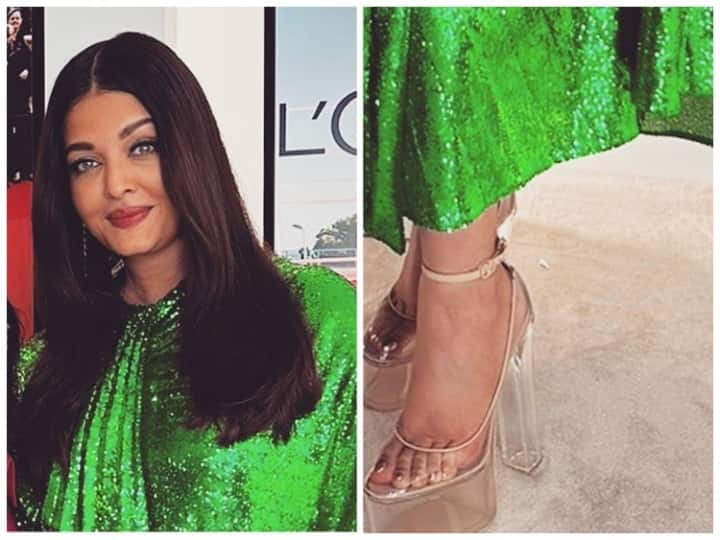 Aishwarya wore crystal heels with green caftan, actress's first look revealed at Cannes 2023

