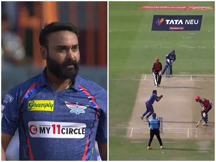 Amit Mishra's anger erupted after taking Anmolpreet's wicket, reaction shown in viral video

