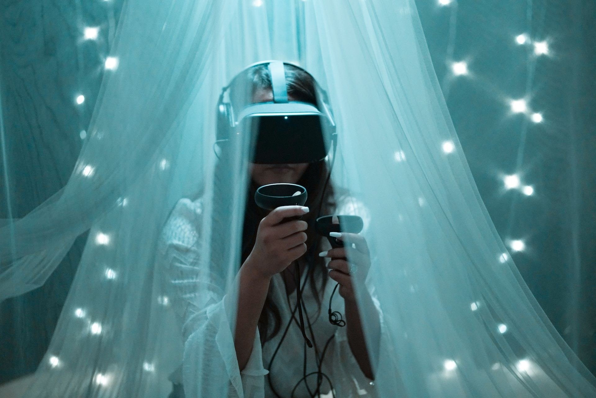 image of a person with a virtual reality headset